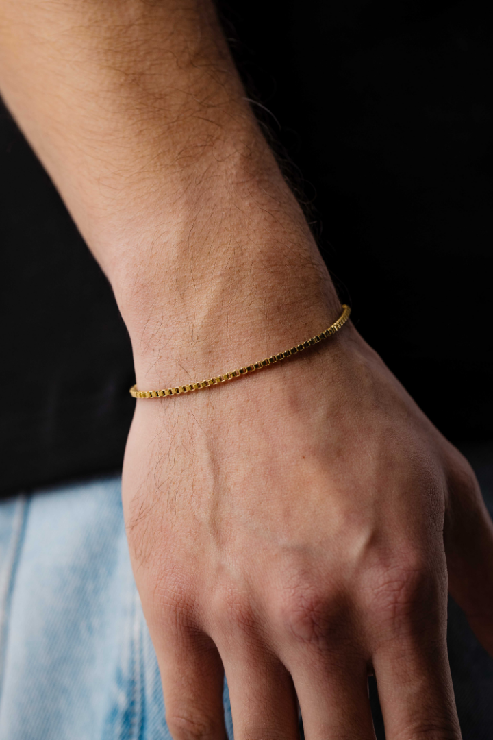 Box Bracelet 2mm (Gold)