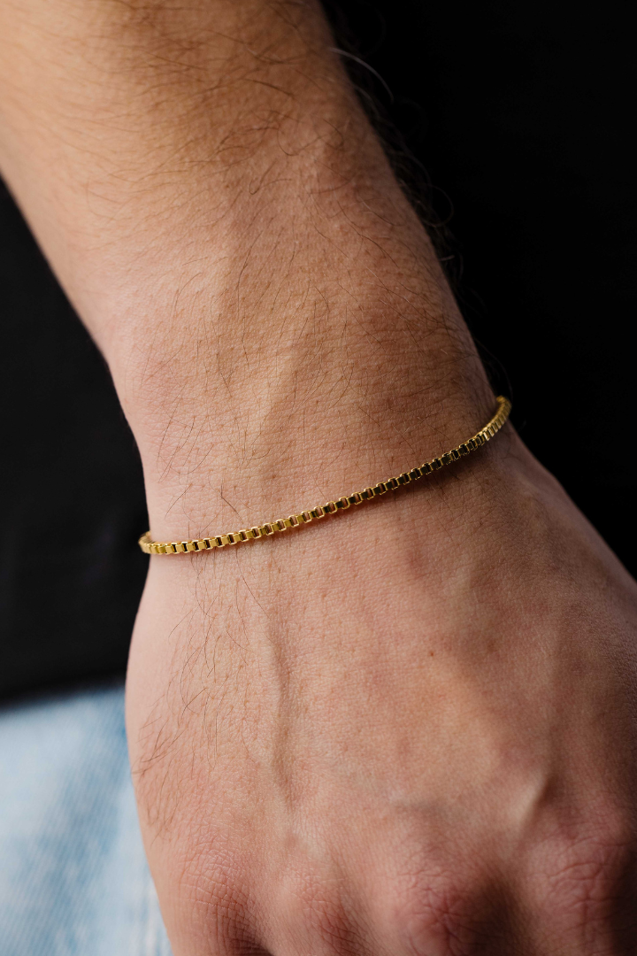 Box Bracelet 2mm (Gold)