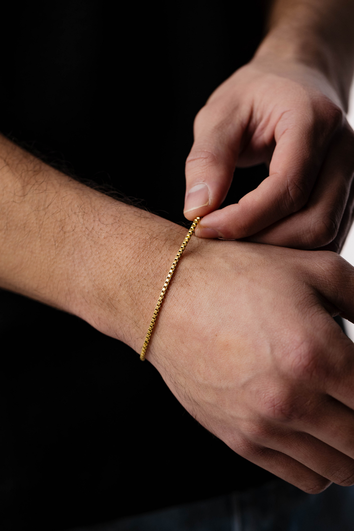 Box Bracelet 2mm (Gold)