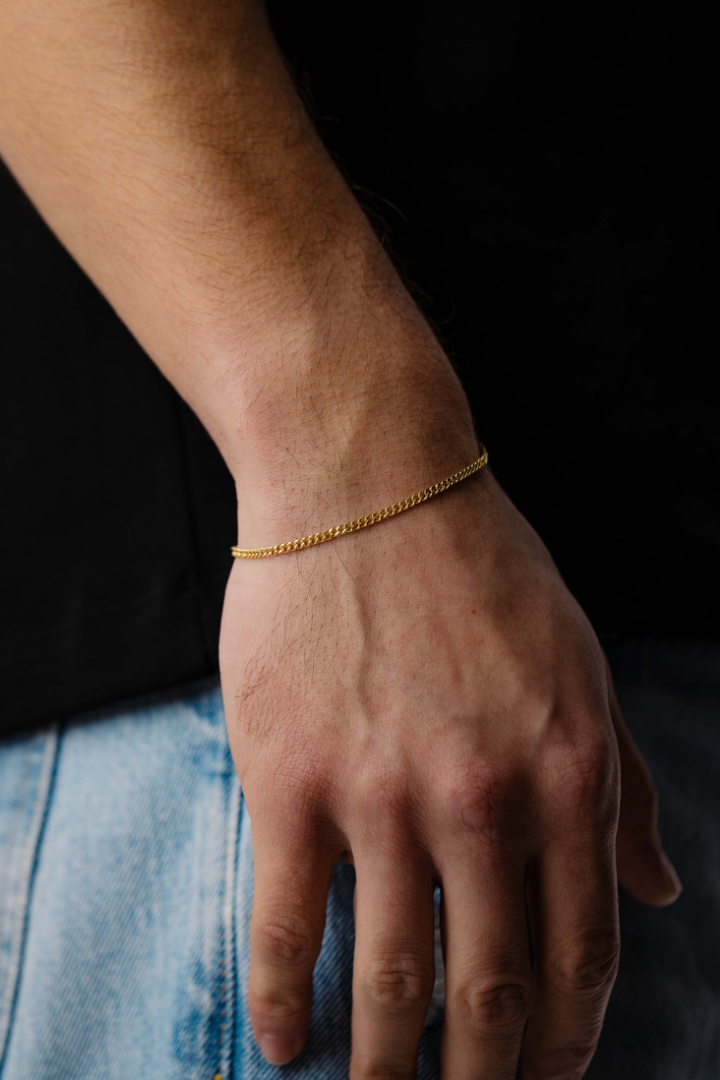 Cuban Link bracelet 2mm (Gold)