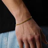 Cuban Link Bracelet 4mm (Gold)