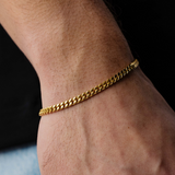 Cuban Link Bracelet 4mm (Gold)