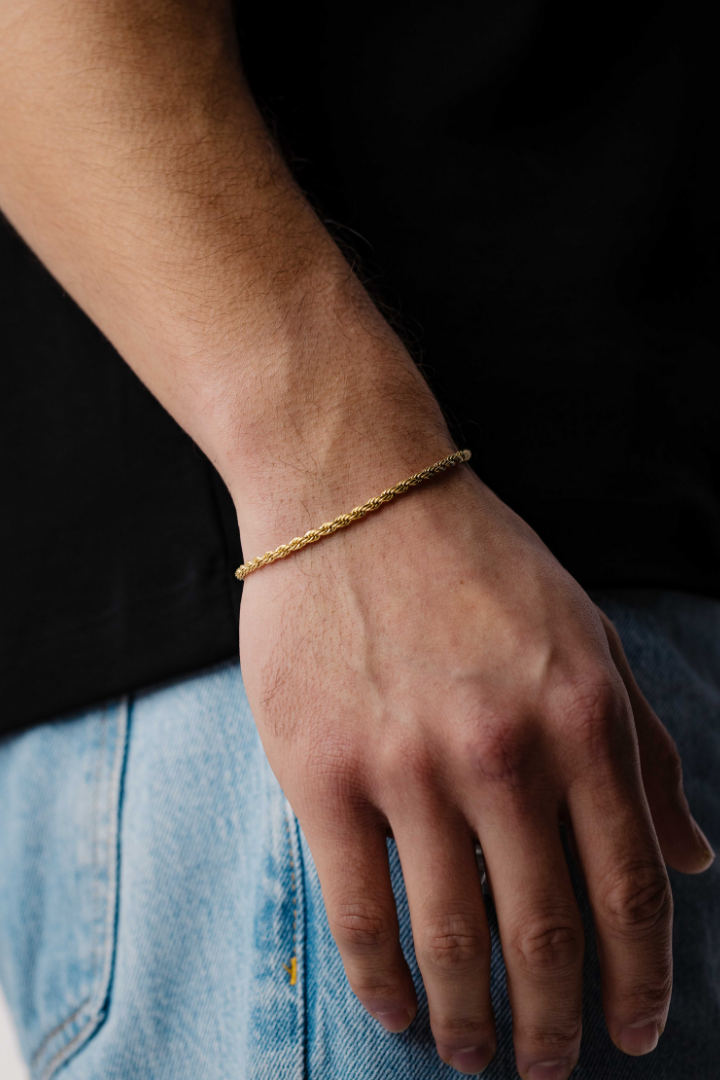 Rope Bracelet 3mm (Gold)