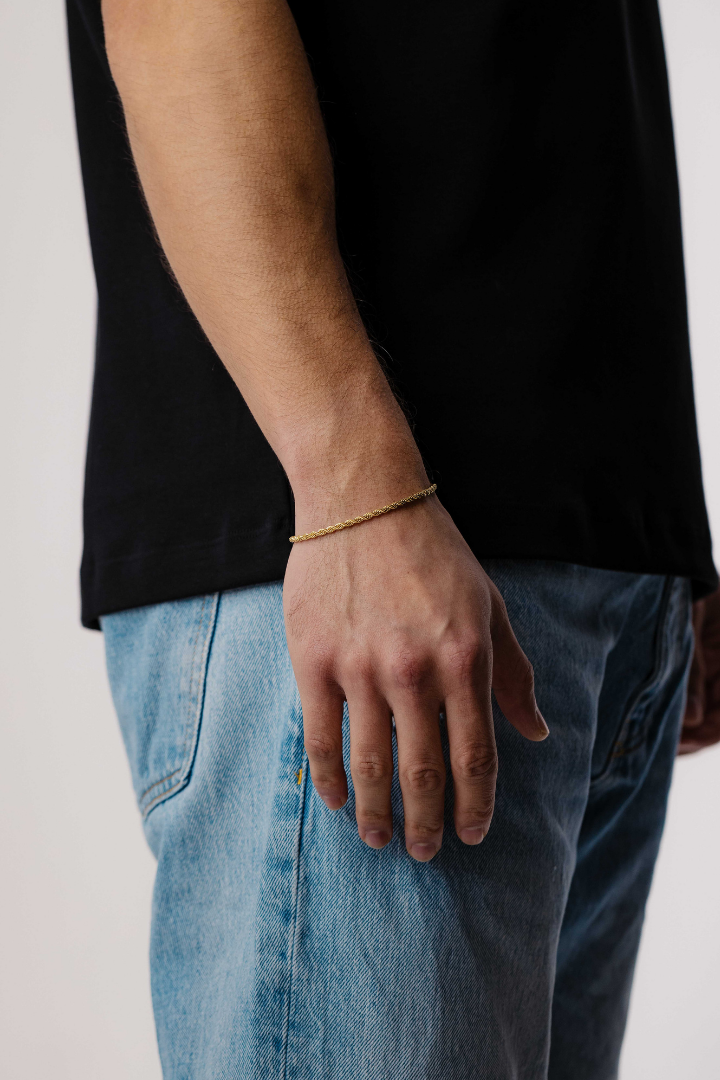 Rope Bracelet 3mm (Gold)