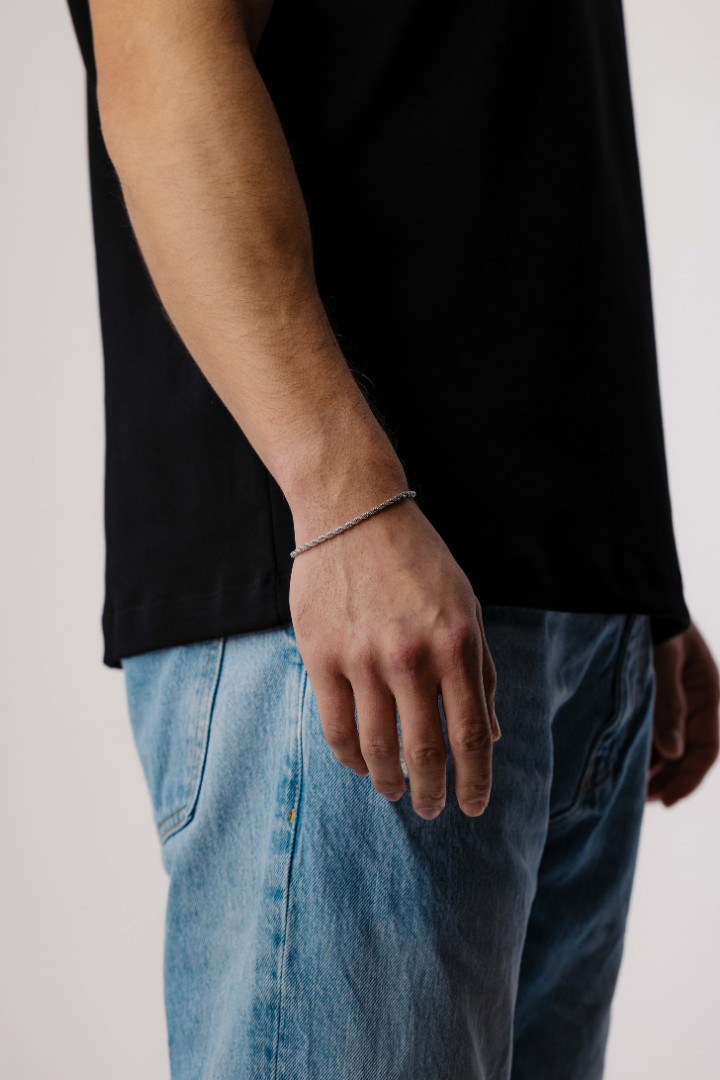 Rope Bracelet 3mm (Silver)