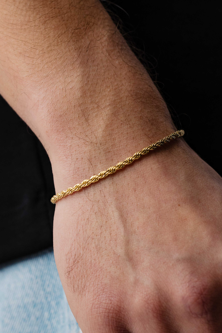 Rope Bracelet 3mm (Gold)