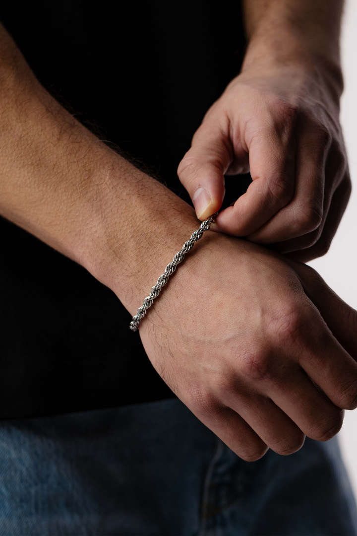 Rope Bracelet 5mm (Silver)