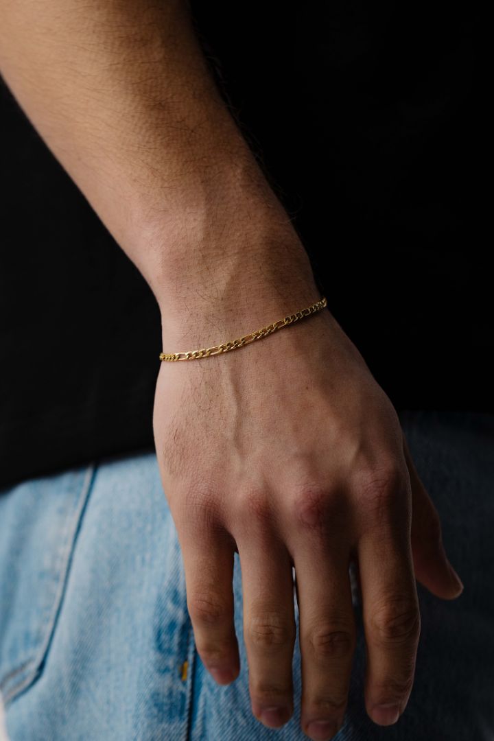 Figaro Bracelet 3mm (Gold)
