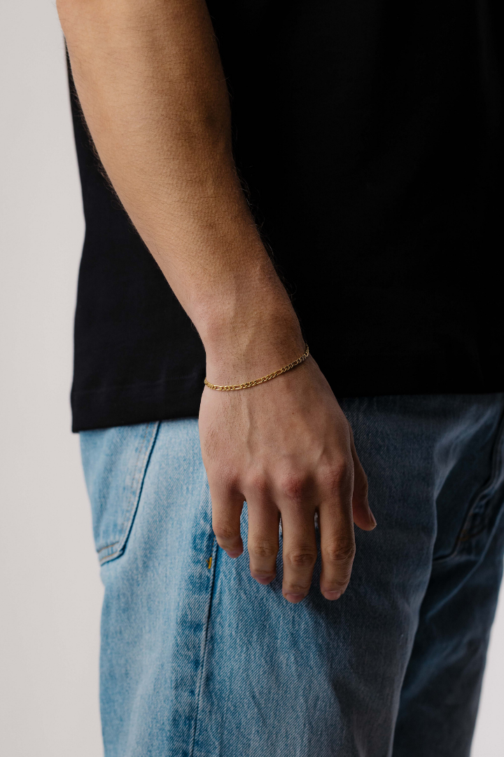 Figaro Bracelet 3mm (Gold)