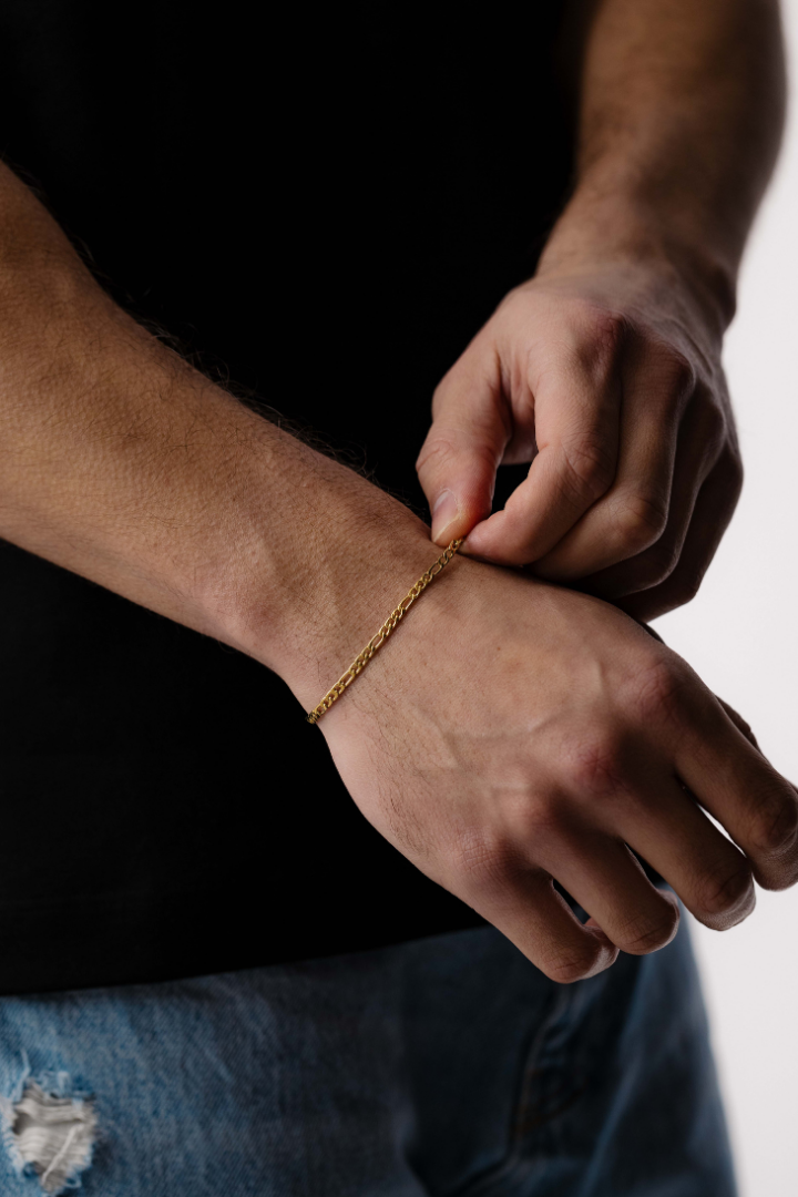 Figaro Bracelet 3mm (Gold)