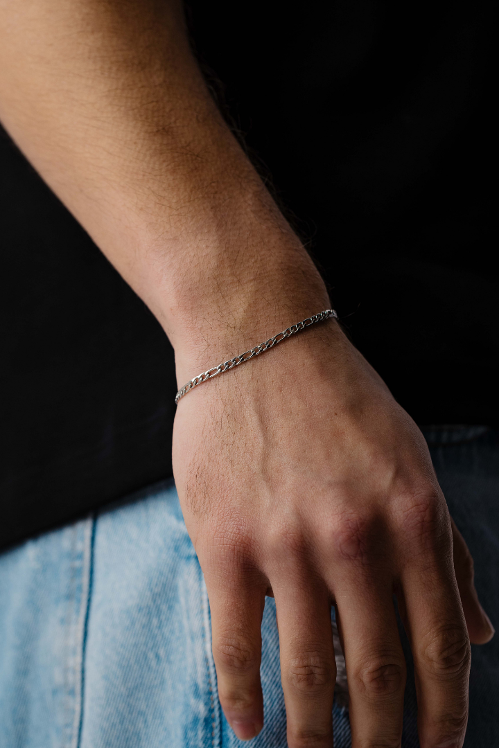 Figaro Bracelet 3mm (Silver)