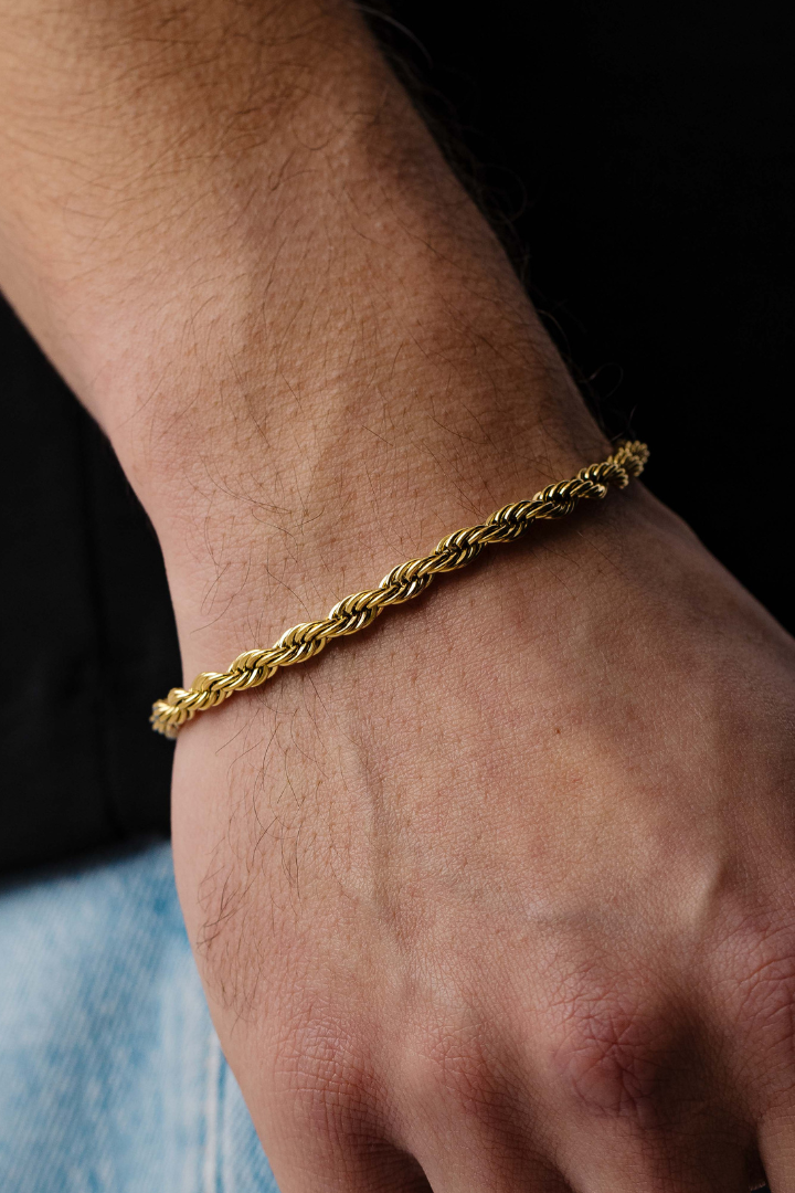 Rope Bracelet 5mm (Gold)