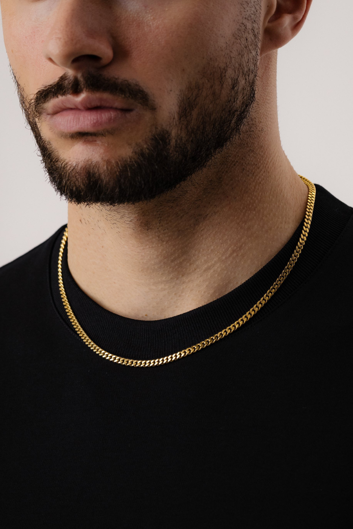 Cuban Link Chain 4mm (Gold)