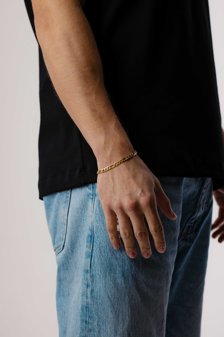 Figaro Bracelet 5mm (Gold)