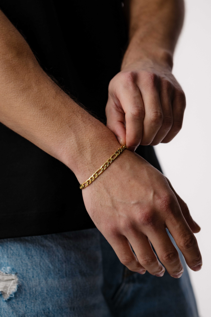 Figaro Bracelet 5mm (Gold)