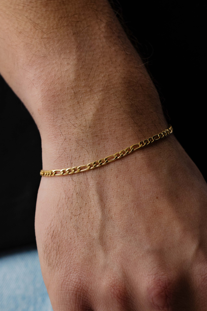 Figaro Bracelet 3mm (Gold)