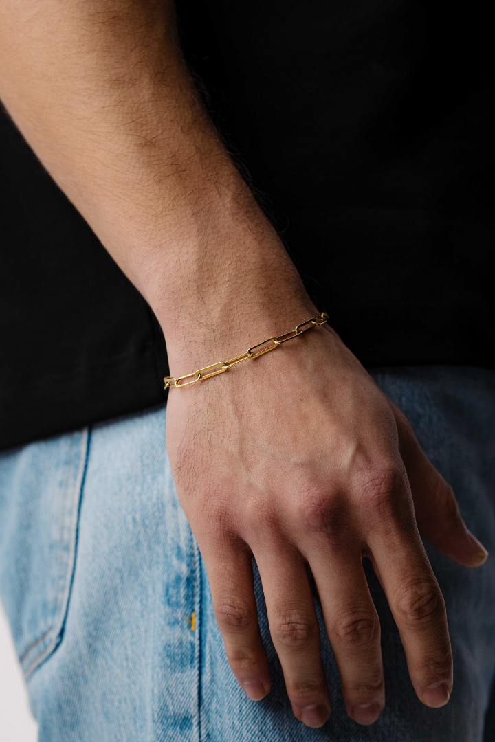 Paperclip Bracelet 5mm (Gold)