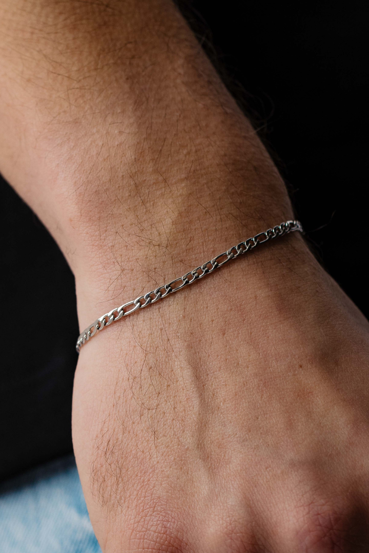 Figaro Bracelet 3mm (Silver)
