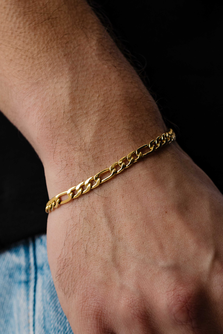 Figaro Bracelet 5mm (Gold)