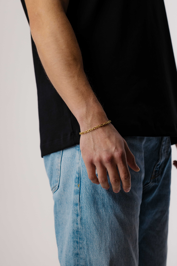 Anchor Bracelet 5mm (Gold)