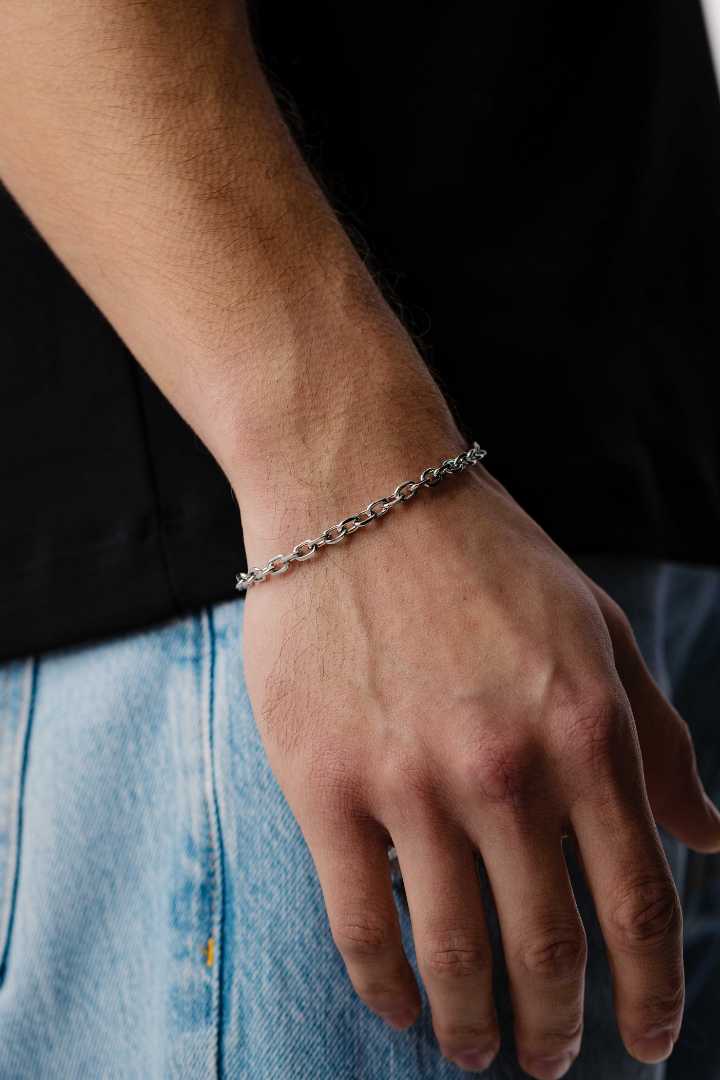 Anchor Bracelet 5mm (Silver)