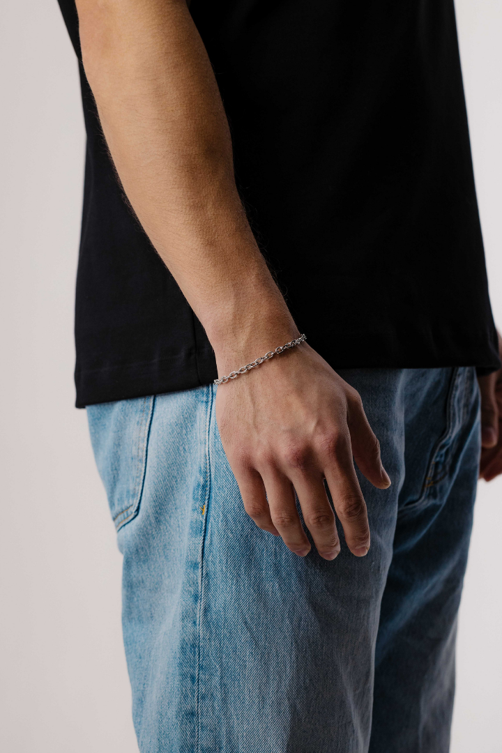 Anchor Bracelet 5mm (Silver)
