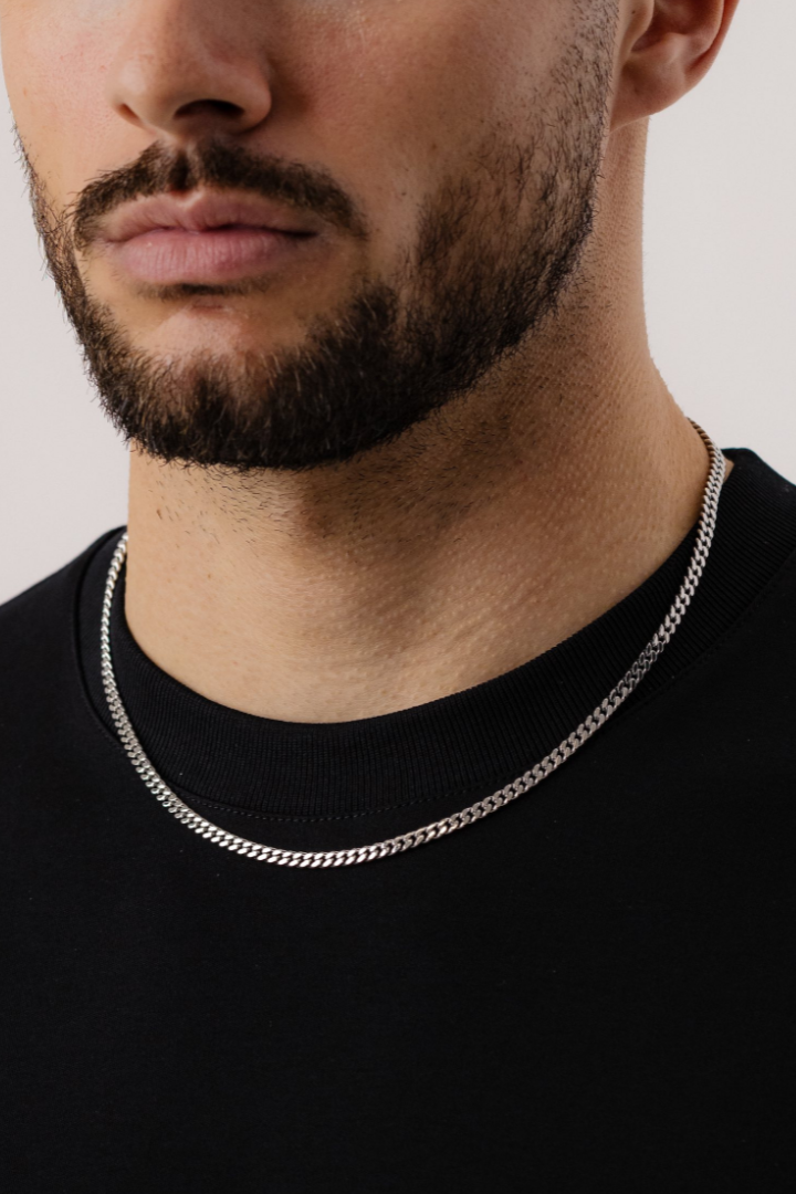 Cuban Link Chain 4mm (Silver)