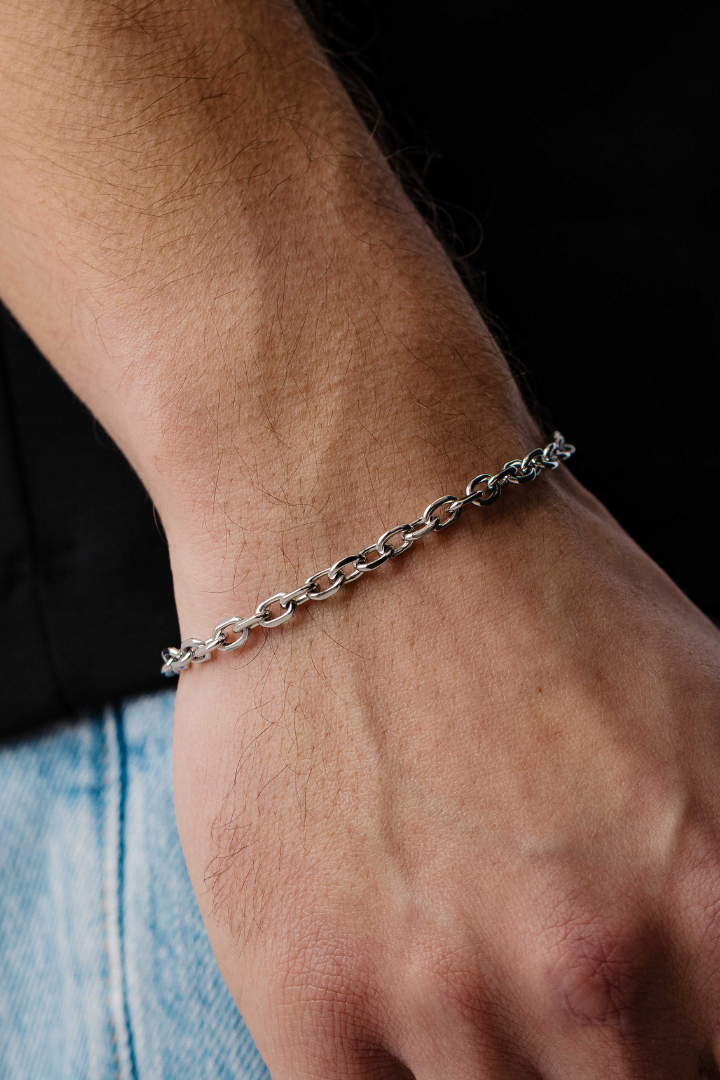 Anchor Bracelet 5mm (Silver)