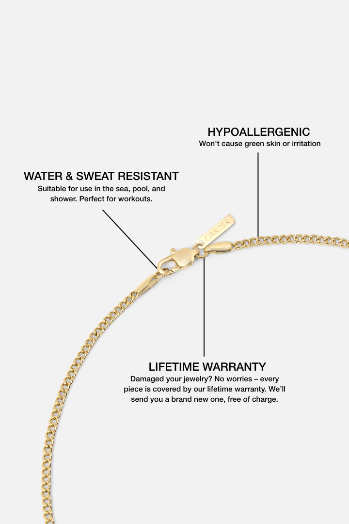 Cuban Link Chain 2mm (Gold)