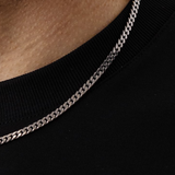 Cuban Link Chain 4mm (Silver)