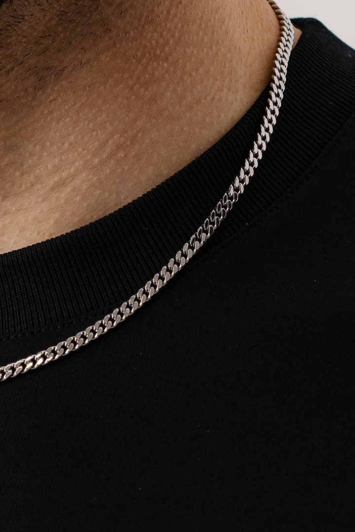 Cuban Link Chain 4mm (Silver)