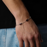Red Stone Bracelet (Silver)
