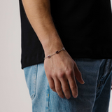 Red Stone Bracelet (Silver)