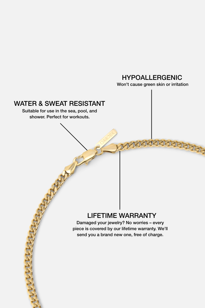 Cuban Link Chain 4mm (Gold)