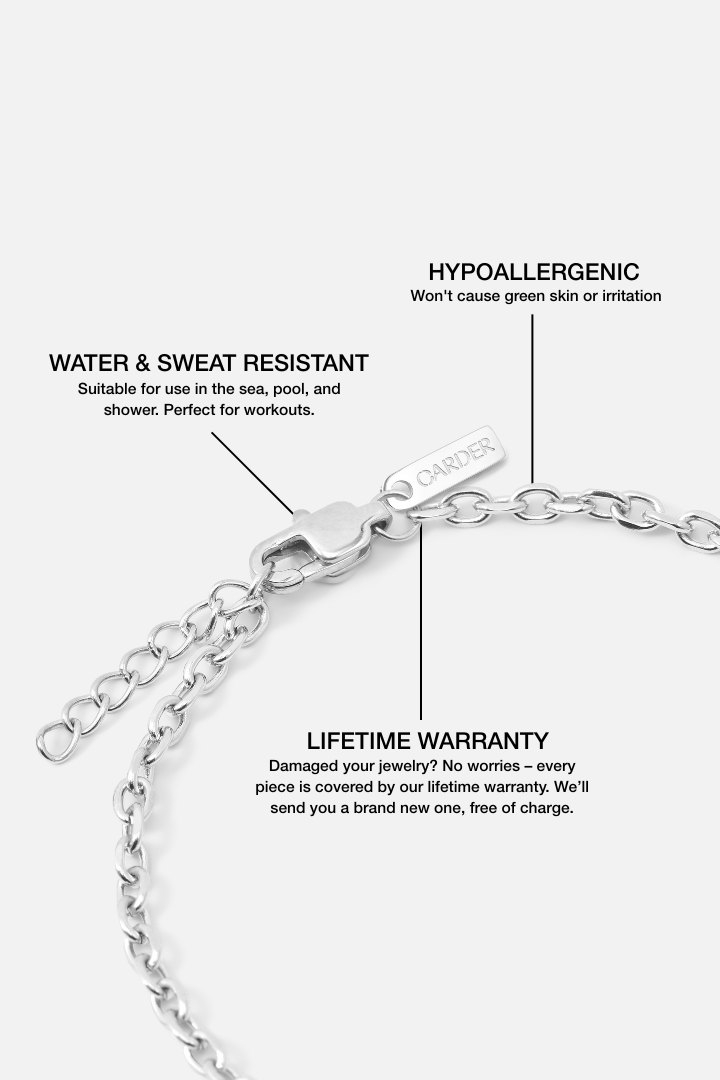 Anchor Bracelet 3mm (Silver)