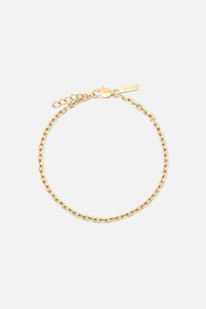 Anchor Bracelet 3mm (Gold)