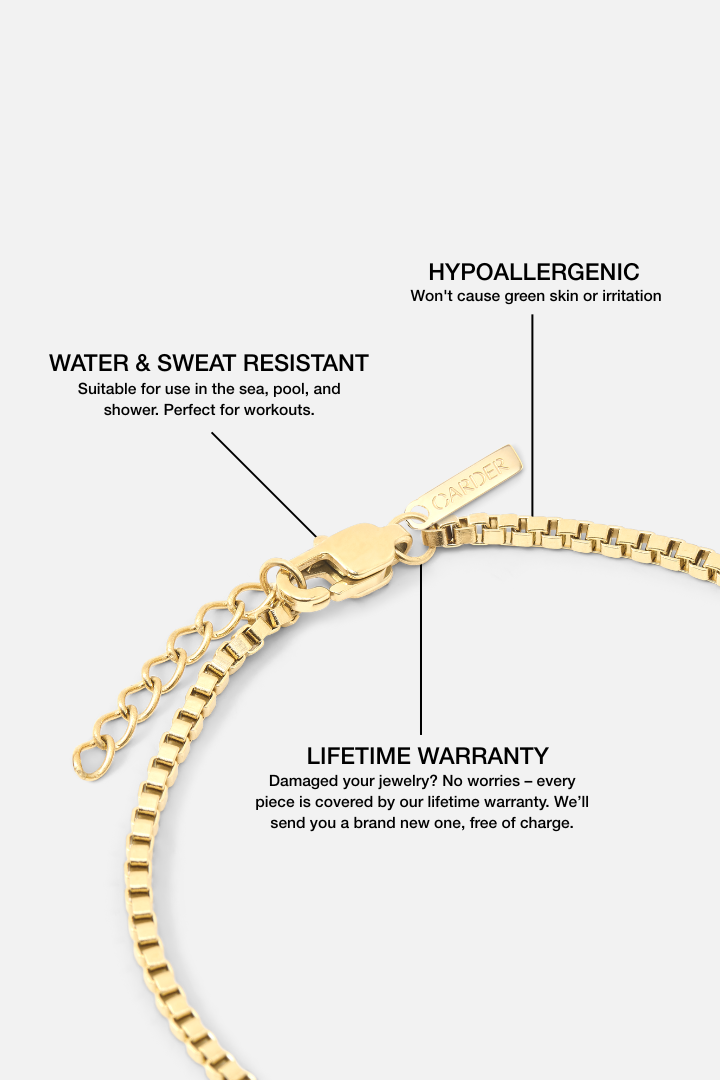 Box Bracelet 2mm (Gold)