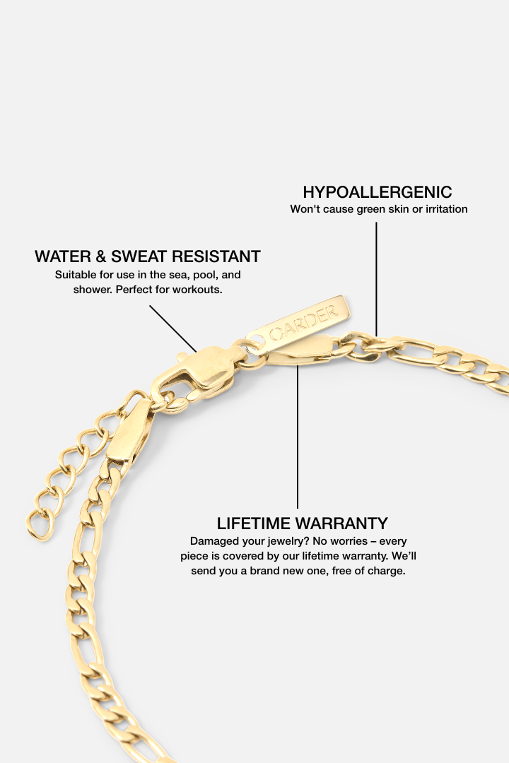Figaro Bracelet 3mm (Gold)