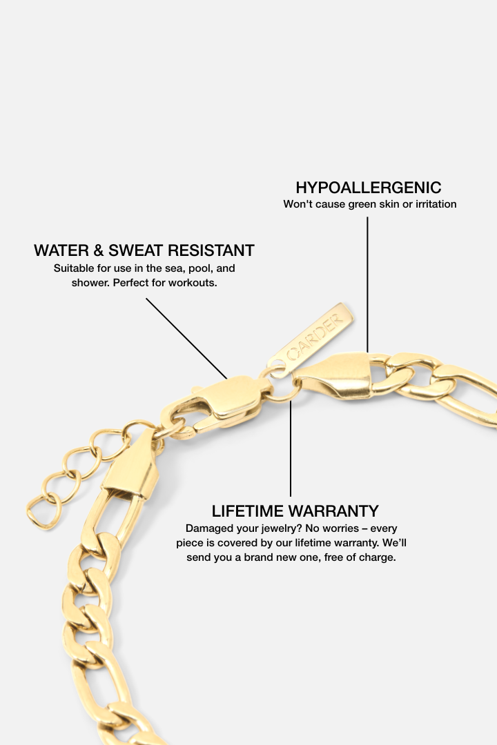 Figaro Bracelet 5mm (Gold)