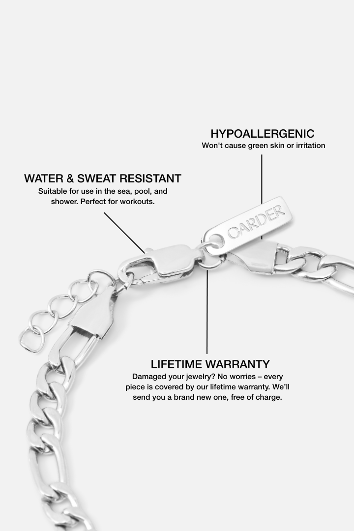 Figaro Bracelet 5mm (Silver)