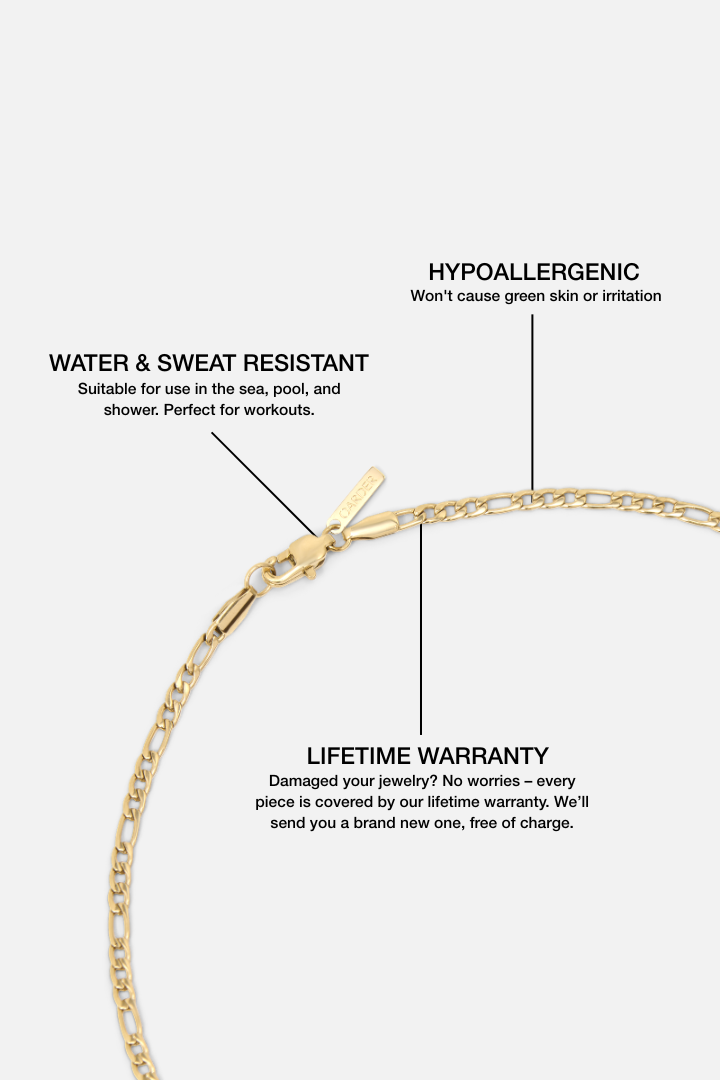 Figaro Chain 3mm (Gold)