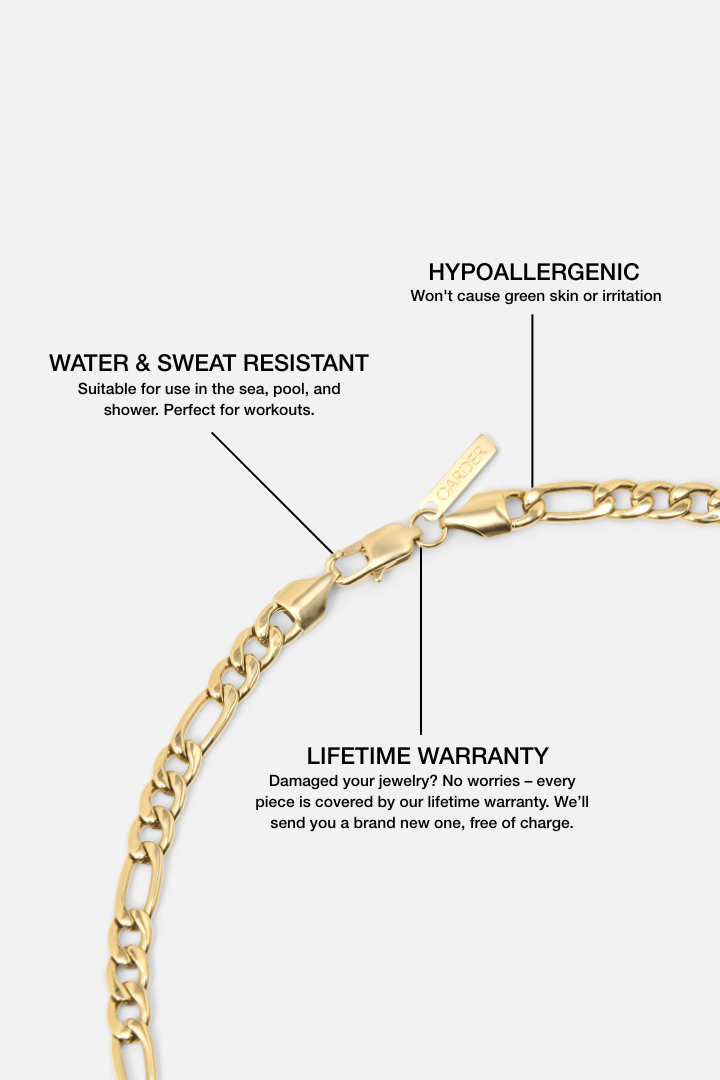 Figaro Chain 5mm (Gold)
