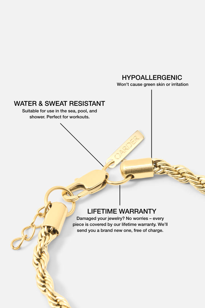 Rope Bracelet 5mm (Gold)