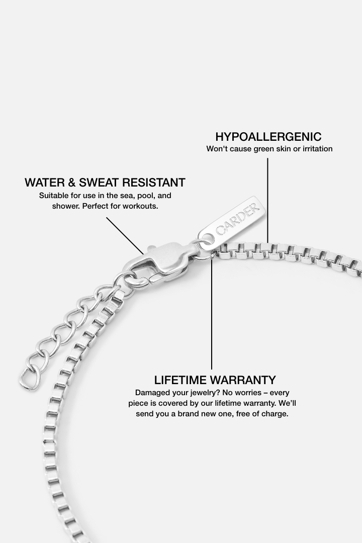 Box Bracelet 2mm (Silver)